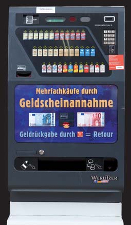 Zigarettenautomat mit Geldscheinannahme