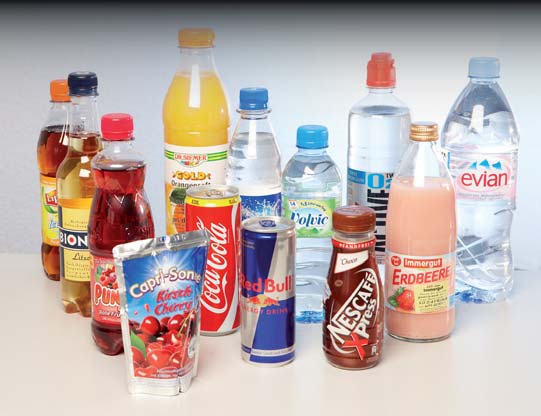 Softdrinks und Getränke-Sortiment